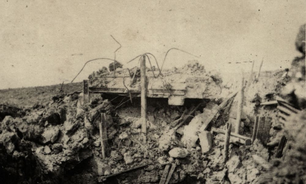 A destroyed German position at Messines.